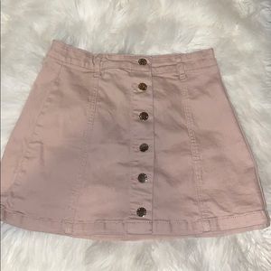 Button up denim skirt